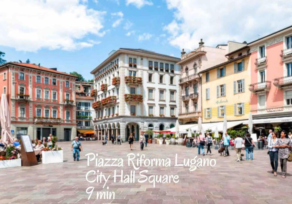 'Cuore Di Rose' Parking - Welcome Set, Netflix, For 4 Persons -By Easylife Swiss Lugano Ngoại thất bức ảnh
